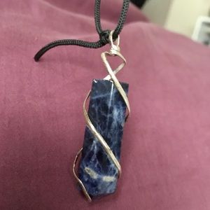 Sodalite crystal pendant